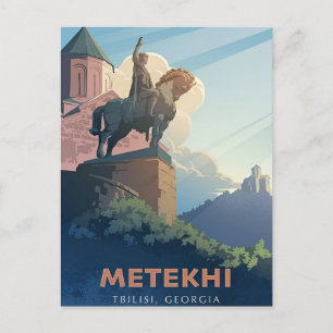 Carte Postale voyage vintage Tbilisi Géorgie Bâtiments Cityscape