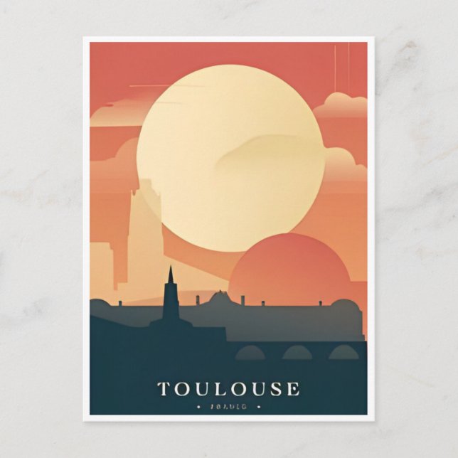 Carte Postale voyage vintage toulouse France tourisme retro (Devant)