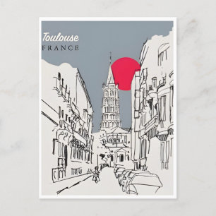 Carte Postale voyage vintage toulouse France tourisme retro