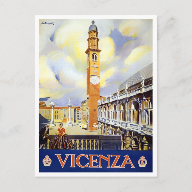 Carte Postale Voyage vintage Vicenza Italie (Devant)