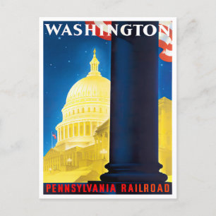 Carte postale voyage vintage Washington