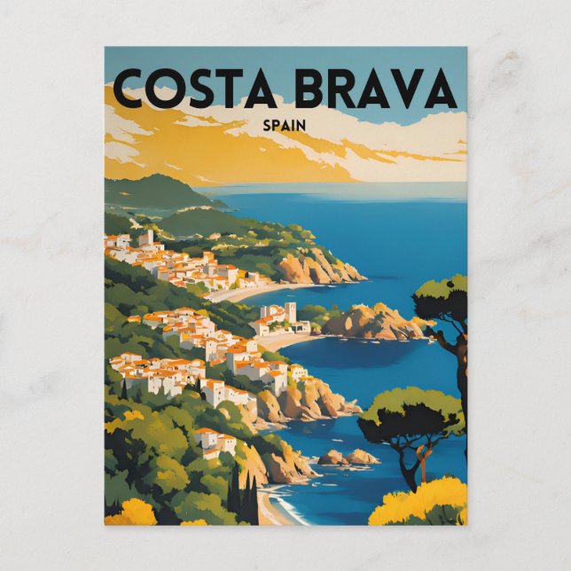Carte Postale Voyager Costa Brava Espagne (Devant)