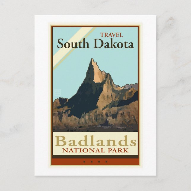 Carte Postale Voyager dans le Dakota du Sud (Devant)