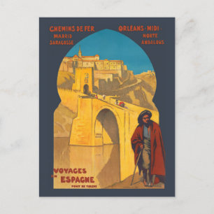 Carte Postale Voyages en Espagne Pont de Tolede Poster vintage