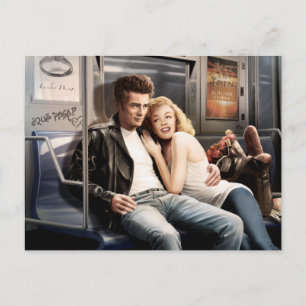 Carte Postale Voyageurs de métro