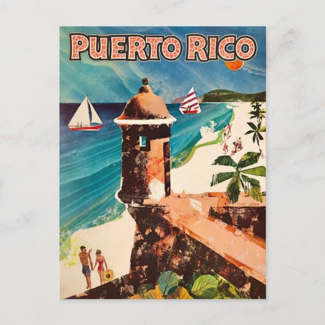 Carte Postale Voyagez à Porto Rico (Devant)