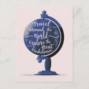 Carte Postale Voyagez autour du monde Explorez la Grande Inconnu