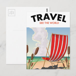Carte Postale Voyagez, découvrez le monde