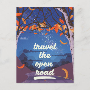 Carte Postale Voyagez sur la route ouverte