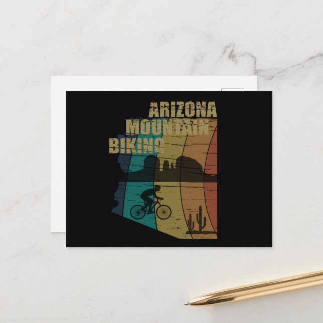Carte Postale VTT Arizona vintage (Devant/Arrière en situation)