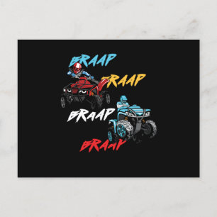 Carte Postale VTT Braap Quad hors route Extreme Sport Motor Cade