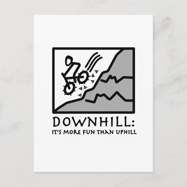 Carte Postale VTT Downhill Thrill (Devant)