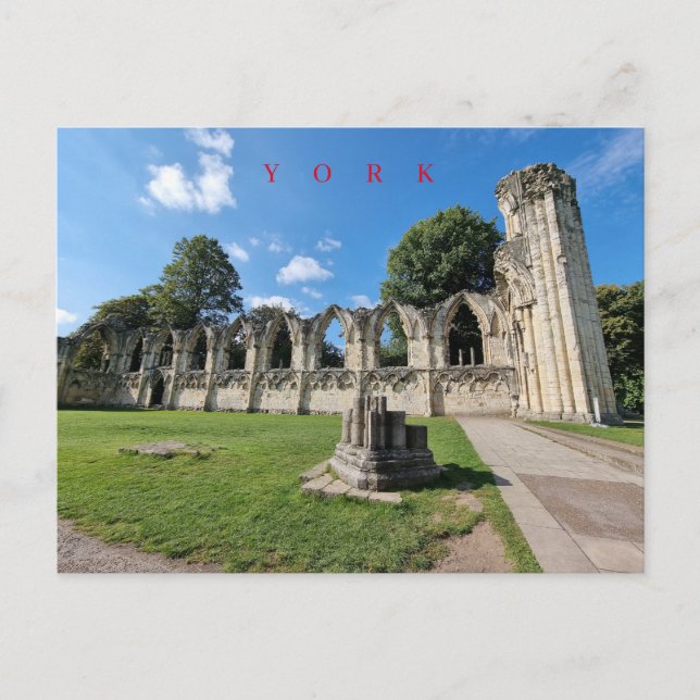 Carte postale vue abbaye York St.Mary's (Devant)