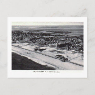 Carte Postale Vue aérienne, Beach Haven NJ Vintage