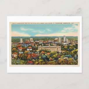 Carte Postale Vue aérienne de Birmingham, Alabama, Vintage