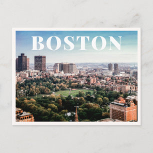 Carte Postale Vue aérienne de Boston Common Skyline Downtown Pho