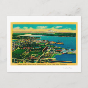 Carte Postale Vue aérienne de Bremerton et d'arsenal de la
