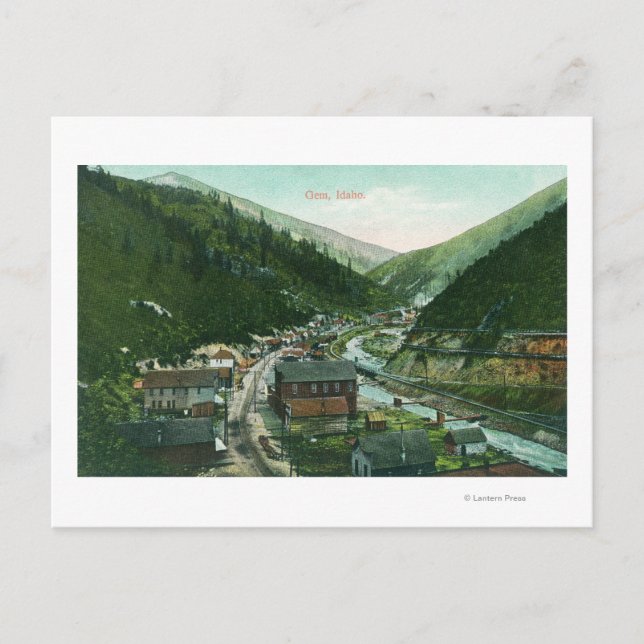 Carte Postale Vue aérienne de CityGem, ID (Devant)