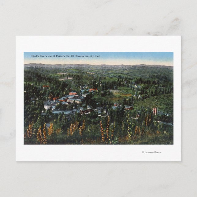 Carte Postale Vue aérienne de CityPlacerville, CA (Devant)