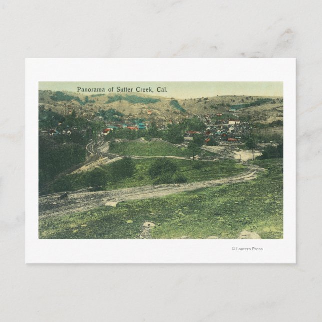 Carte Postale Vue aérienne de CitySutter Creek, CA (Devant)