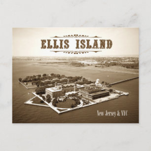 Carte Postale Vue aérienne de Ellis Island, NJ & NY
