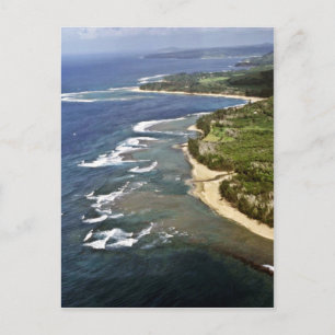 Carte Postale Vue Aérienne De Hanalei Shore - Kauai