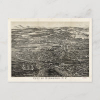 Vue aérienne de Kingston, New York (1875)