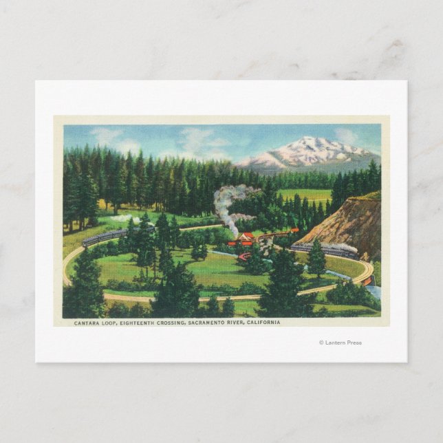 Carte Postale Vue aérienne de la boucle Cantara, Sacramento (Devant)