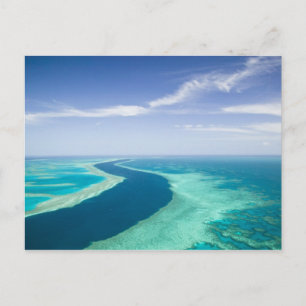 Carte Postale Vue aérienne de la Grande Barrière de corail par l