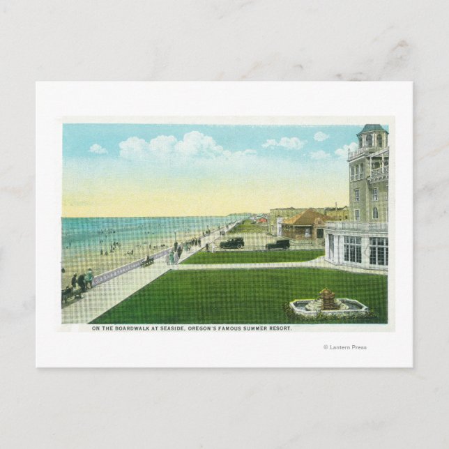 Carte Postale Vue aérienne de la promenadeBord de mer, OU (Devant)