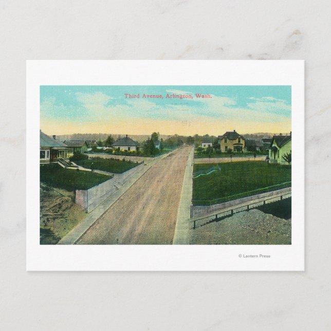 Carte Postale Vue aérienne de la troisième avenue (Devant)