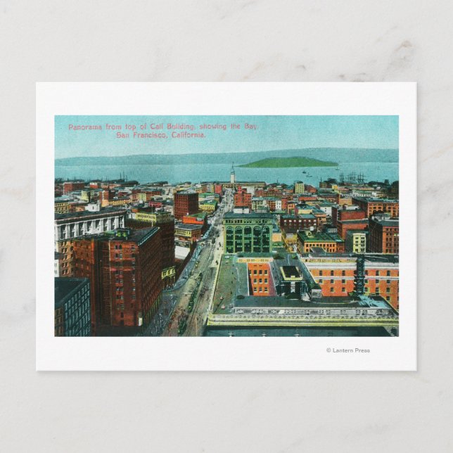 Carte Postale Vue aérienne de la ville depuis l'édifice de l'app (Devant)