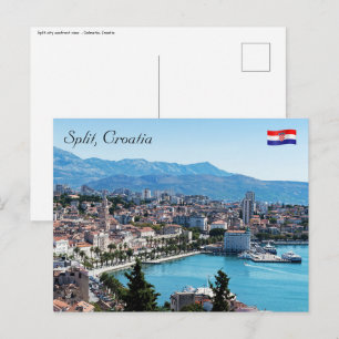 Carte Postale Vue aérienne de la ville divisée en front de mer, 