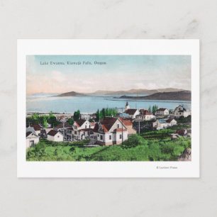 Carte Postale Vue aérienne de la ville et du lac Ewauna