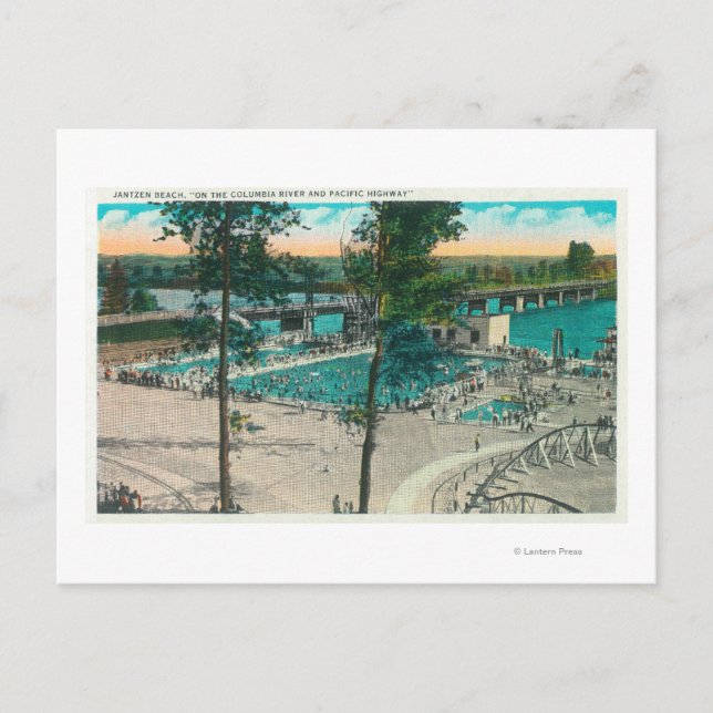 Carte Postale Vue aérienne de la zone de baignade (Devant)