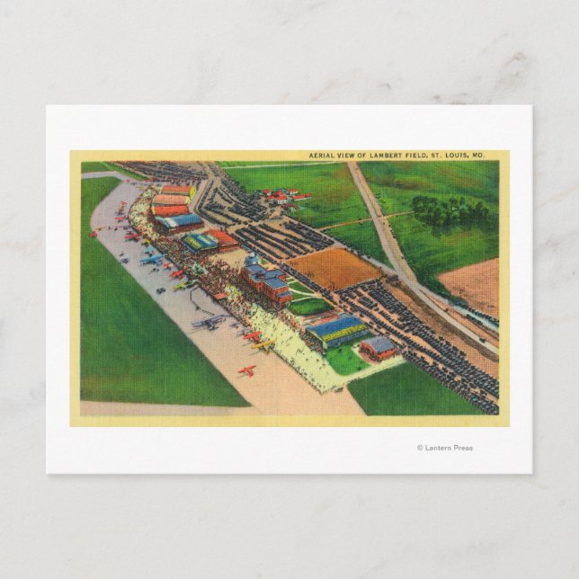 Carte Postale Vue aérienne de Lambert Air FieldSt. Louis, MO (Devant)