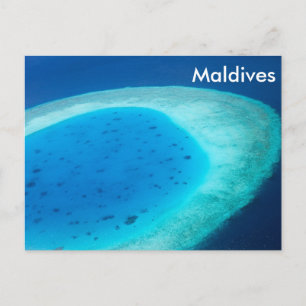Carte Postale Vue aérienne de l'atoll des Maldives