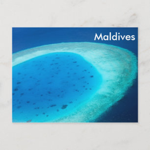 Carte Postale Vue aérienne de l'atoll des Maldives