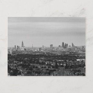Carte Postale Vue aérienne de Londres en noir et blanc pendant l