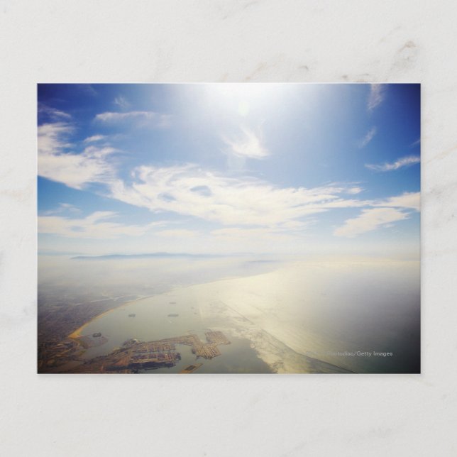 Carte Postale Vue aérienne de Long Beach, Californie (Devant)