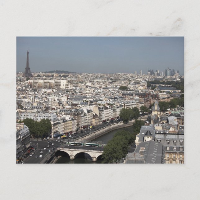 Carte Postale vue aérienne de PARIS (Devant)