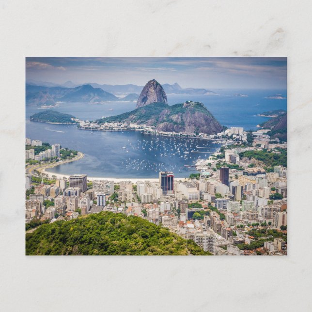 Carte Postale Vue aérienne de Rio de Janeiro (Devant)
