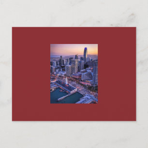 Carte Postale Vue aérienne de San Francisco à l'heure dorée