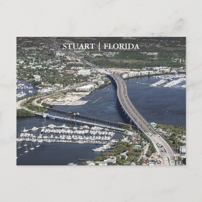 Carte Postale Vue aérienne de Stuart Florida (Devant)
