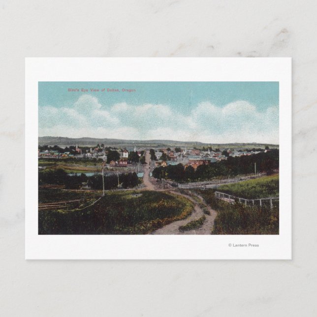 Carte Postale Vue aérienne de TownDallas, OU (Devant)