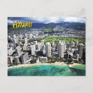 Carte Postale Vue aérienne de Waikiki Beach, Oahu, Hawaii