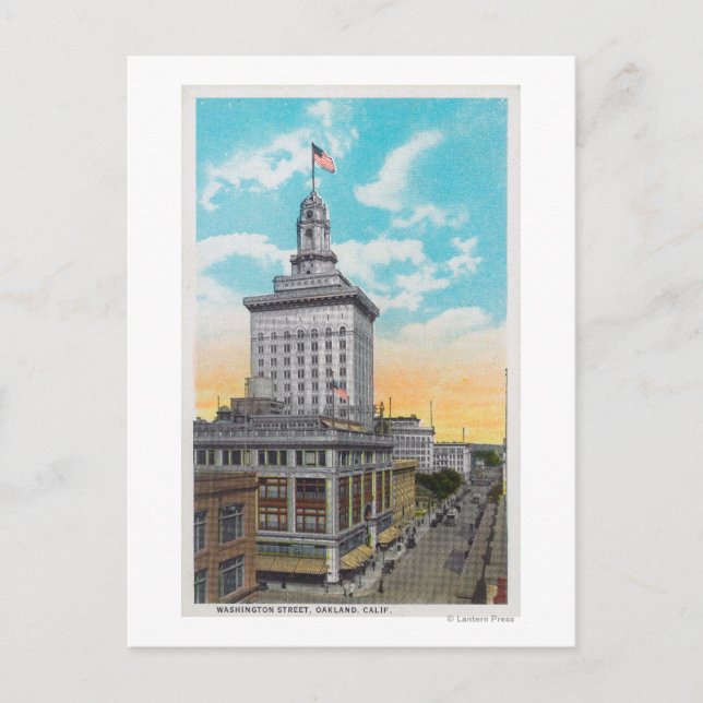 Carte Postale Vue aérienne de Washington StreetOakland, CA (Devant)