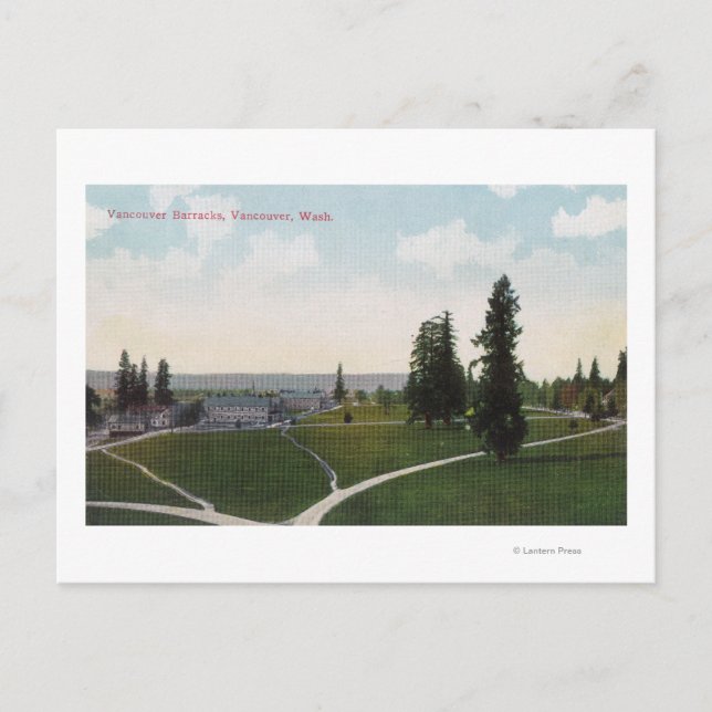 Carte Postale Vue aérienne des casernes de Vancouver (Devant)