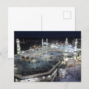 Carte Postale Vue aérienne des pèlerins du pèlerinage à la Kaaba