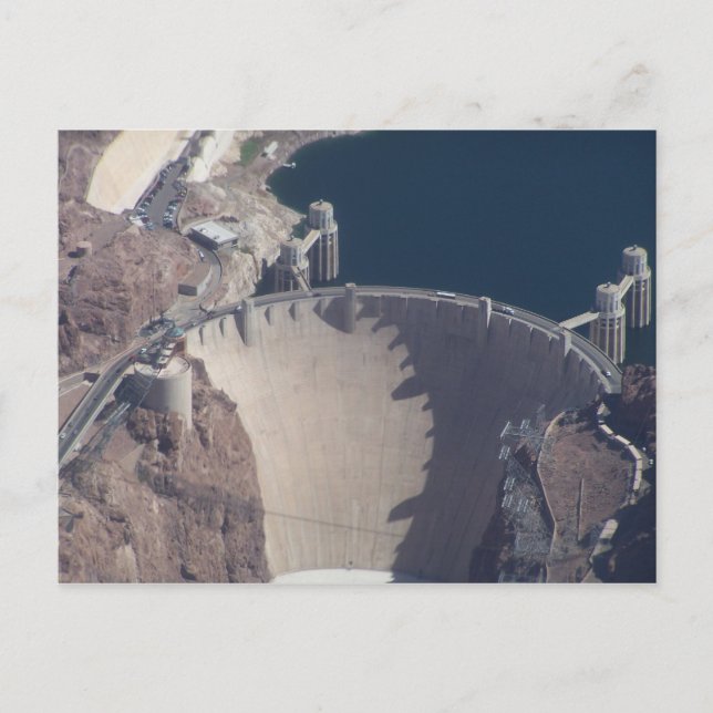 Carte Postale Vue aérienne du barrage Hoover (Devant)